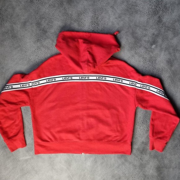 Levi's Cropped Oversized Hoodie Spellout Embroidered Hoody - Picture 3 of 4